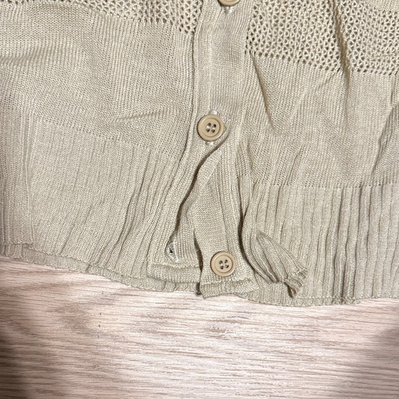 Beige Button-Up Cardigan - Picture 4 of 6